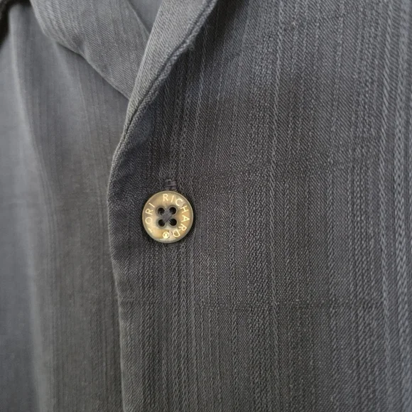 Tori Richard | Silk Lyocell Embroidered Beach Santa Design Button Up Shirt Rare - Picture 8 of 15